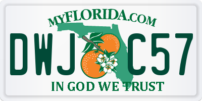 FL license plate DWJC57