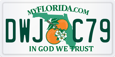 FL license plate DWJC79