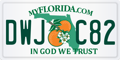 FL license plate DWJC82