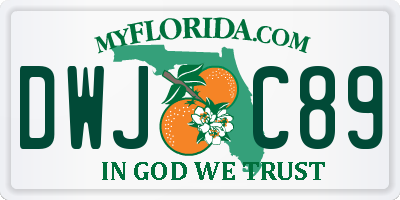 FL license plate DWJC89