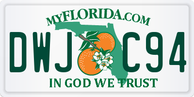 FL license plate DWJC94