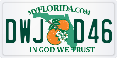 FL license plate DWJD46