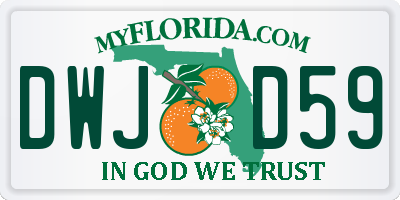 FL license plate DWJD59