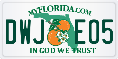 FL license plate DWJE05