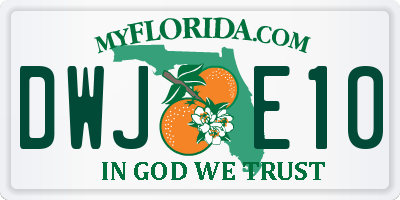 FL license plate DWJE10