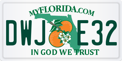 FL license plate DWJE32