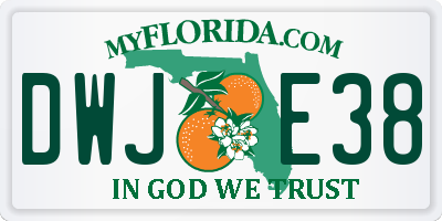FL license plate DWJE38
