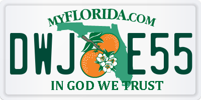 FL license plate DWJE55