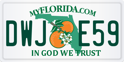 FL license plate DWJE59