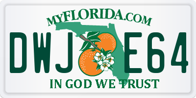 FL license plate DWJE64