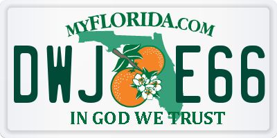 FL license plate DWJE66