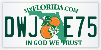 FL license plate DWJE75