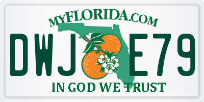 FL license plate DWJE79