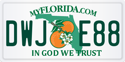 FL license plate DWJE88