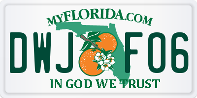FL license plate DWJF06