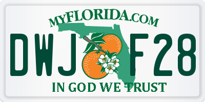 FL license plate DWJF28