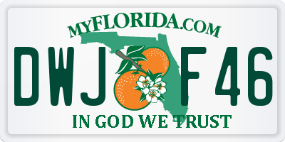 FL license plate DWJF46