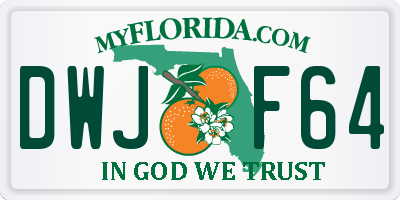 FL license plate DWJF64