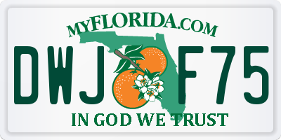 FL license plate DWJF75