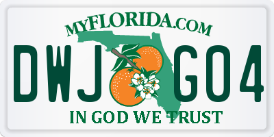 FL license plate DWJG04