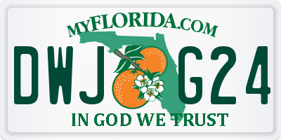 FL license plate DWJG24