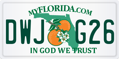 FL license plate DWJG26