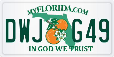 FL license plate DWJG49
