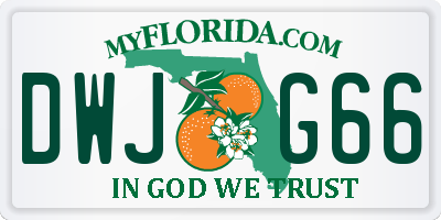 FL license plate DWJG66