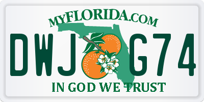 FL license plate DWJG74