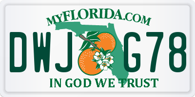 FL license plate DWJG78