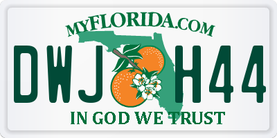 FL license plate DWJH44
