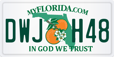 FL license plate DWJH48