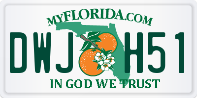 FL license plate DWJH51