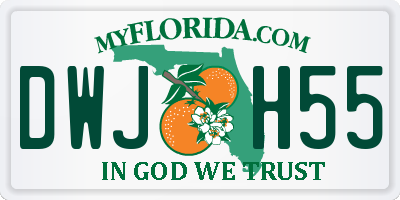 FL license plate DWJH55