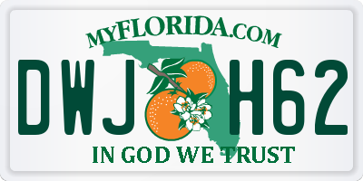 FL license plate DWJH62