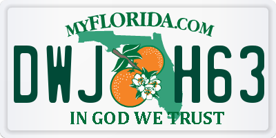 FL license plate DWJH63