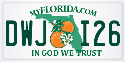 FL license plate DWJI26