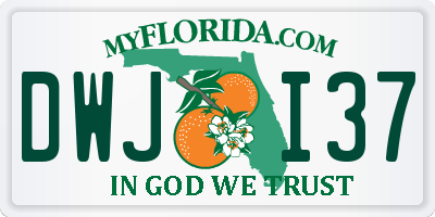 FL license plate DWJI37