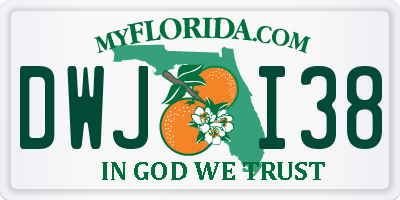FL license plate DWJI38