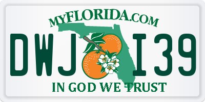 FL license plate DWJI39
