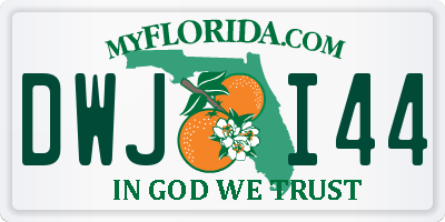 FL license plate DWJI44