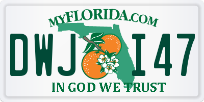 FL license plate DWJI47