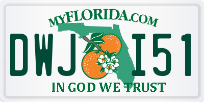 FL license plate DWJI51