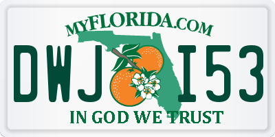 FL license plate DWJI53