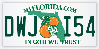 FL license plate DWJI54