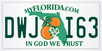 FL license plate DWJI63