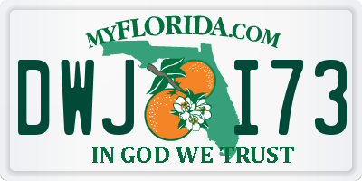 FL license plate DWJI73