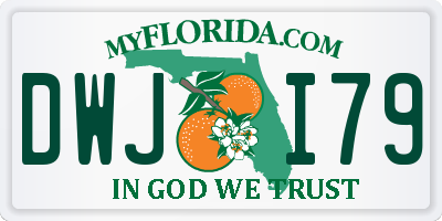 FL license plate DWJI79