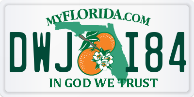 FL license plate DWJI84
