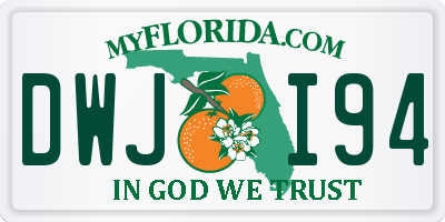 FL license plate DWJI94